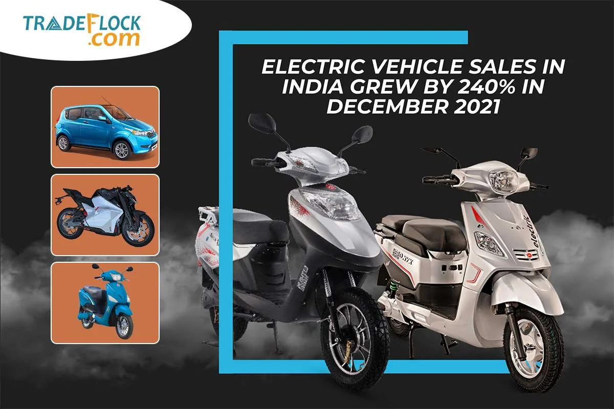 Electric Vehicles Sales Grew By 240% in December 2021