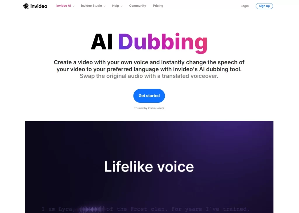 AI Dubbing Tool - InVideo AI